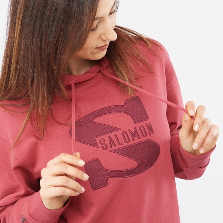 Red Salomon Outlife Logo Summer Women's Sweatshirt | PH 73280J